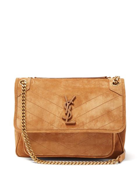 ysl niki leather shoulder bag|YSL niki bag suede.